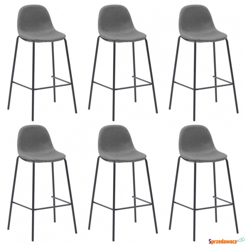 Krzesła barowe 6 szt. taupe tkanina - Taborety, stołki, hokery - Bełchatów