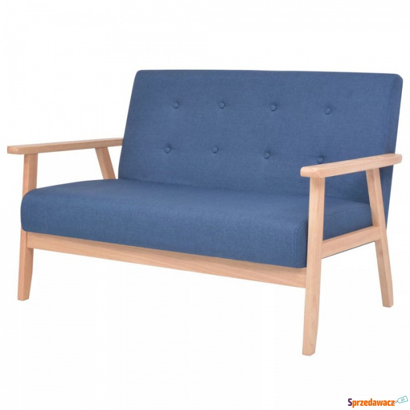 2-osobowa sofa tapicerowana, niebieska - Sofy, fotele, komplety... - Sandomierz