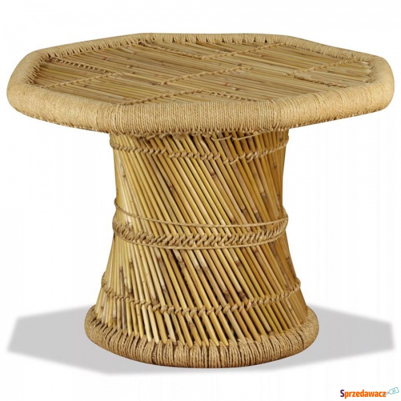 Stolik kawowy Bambusowy Ośmiokąt 60 x 60 x 45... - Stoły, stoliki, ławy - Ełk