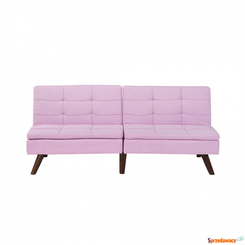 Sofa z funkcją spania różowa RONNE - Sofy, fotele, komplety... - Trzebiatów