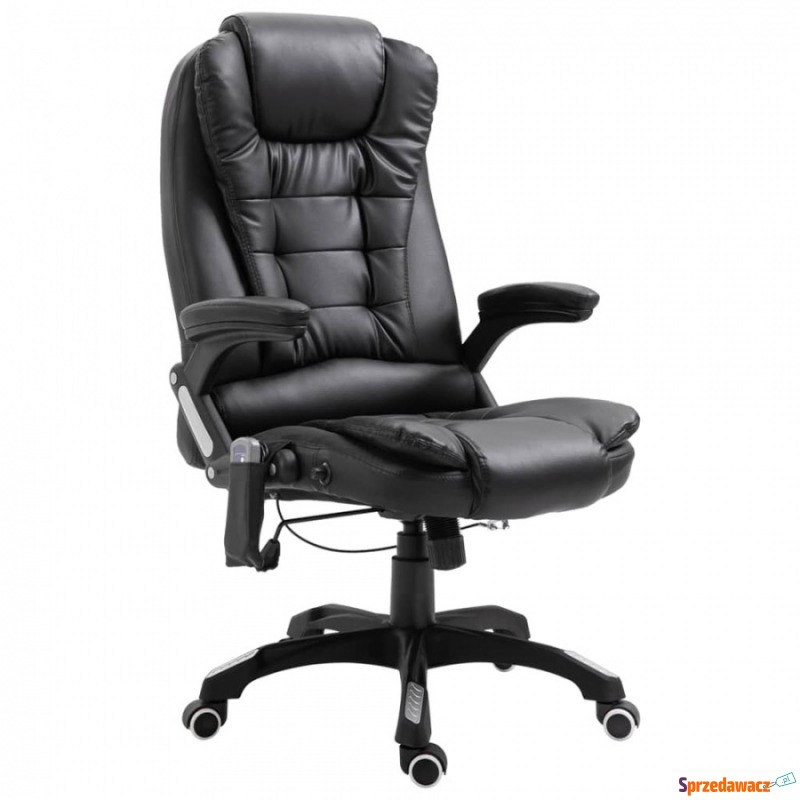 Fotel biurowy z masażem czarny - Krzesła biurowe - Ciechanów