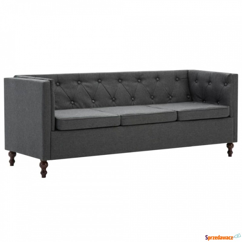 Sofa 3-osobowa w stylu Chesterfield, materiałowa,... - Sofy, fotele, komplety... - Skierniewice