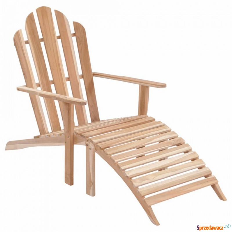 Krzesło tekowe Adirondack z podnóżkiem - Leżaki - Gniezno