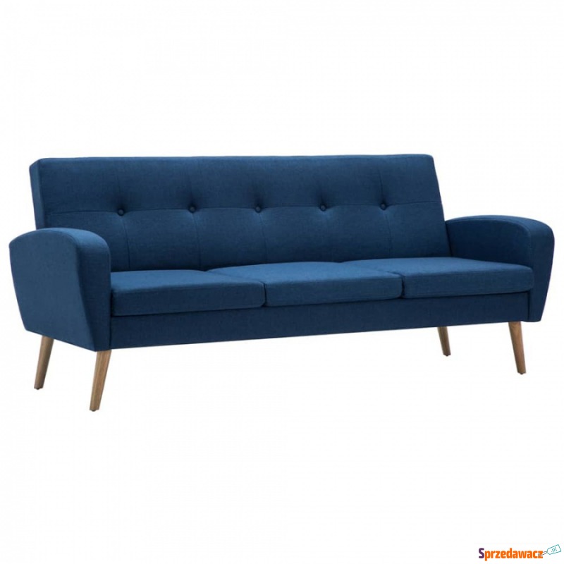 3-osobowa sofa tapicerowana niebieska - Sofy, fotele, komplety... - Lębork