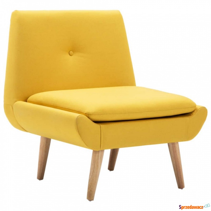 Fotel do salonu tapicerowany tkaniną żółty - Sofy, fotele, komplety... - Jaworzno