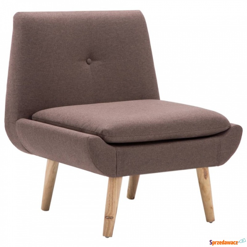 Fotel do salonu tapicerowany tkaniną brązowy - Sofy, fotele, komplety... - Mielec