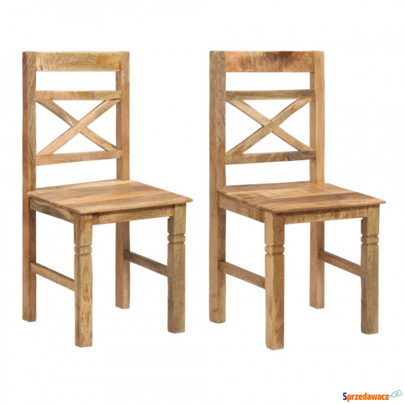 Krzesła do jadalni, 2 szt., lite drewno mango - Krzesła kuchenne - Pruszcz Gdański