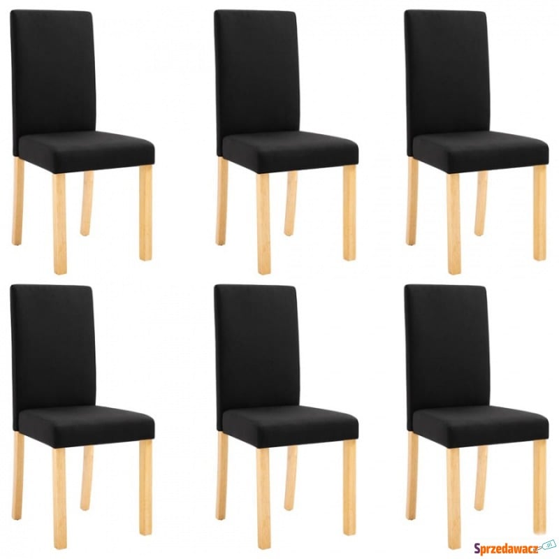 Krzesła do jadalni 6 szt. czarne tapicerowane... - Krzesła do salonu i jadalni - Jastrzębie-Zdrój