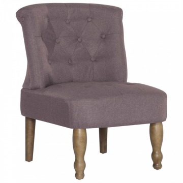 Krzesło w stylu francuskim taupe materiałowe