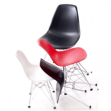 Krzesło JuniorP016 czarne, chrom. nogi
