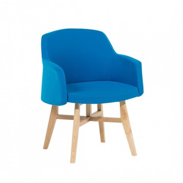 Fotel tapicerowany niebieski Canfari