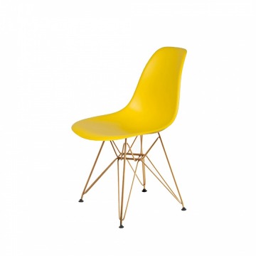 Krzesło DSR Gold King Home słoneczno-żółte