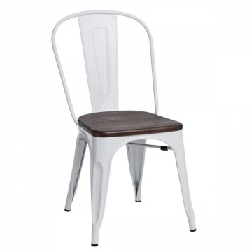 Krzesło Paris Wood D2 białe-sosna szczotkowana