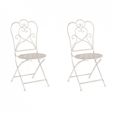 Zestaw 2 krzeseł ogrodowych metalowy beżowy TRIESTE