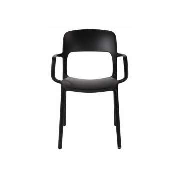 Krzesło z podłokietnikami Flexi czarne