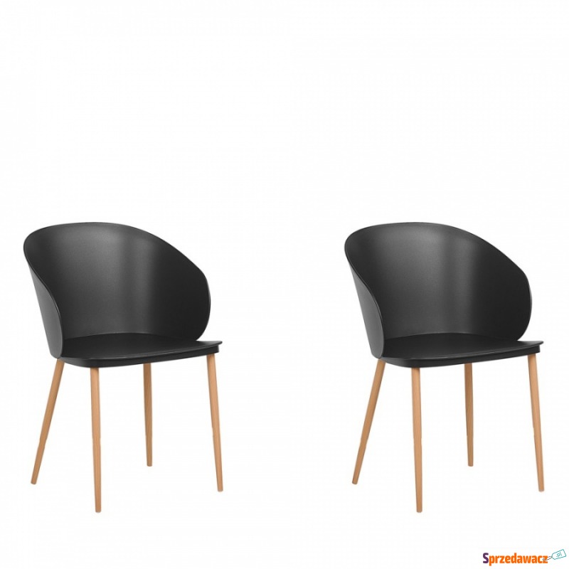 Zestaw 2 krzeseł do jadalni czarny BLAYKEE - Krzesła do salonu i jadalni - Kętrzyn