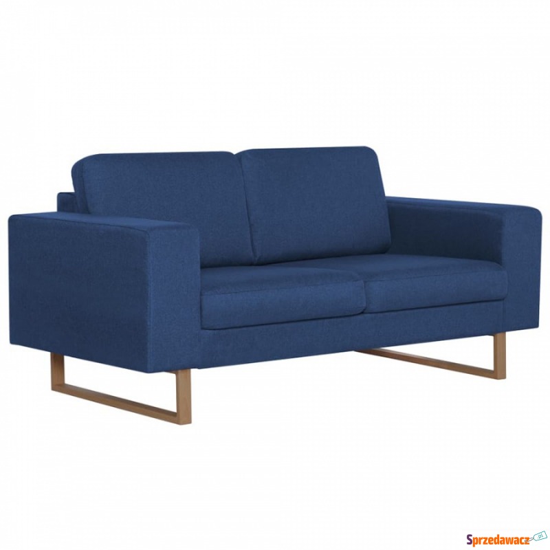 2-osobowa sofa tapicerowana tkaniną niebieska - Sofy, fotele, komplety... - Bydgoszcz