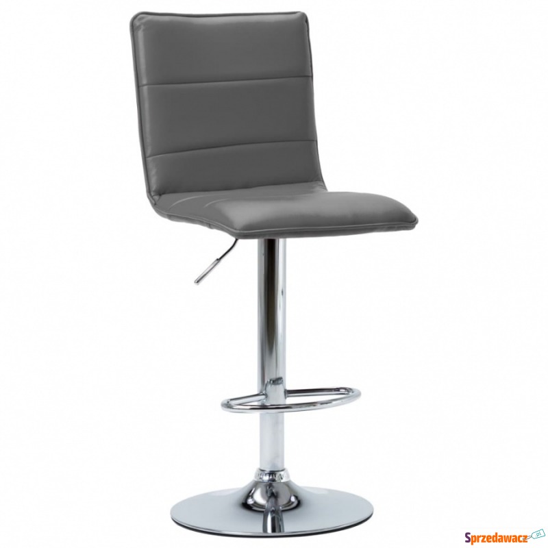 Krzesło barowe, szare, sztuczna skóra - Taborety, stołki, hokery - Bolesławiec
