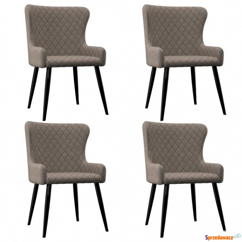 Krzesła do salonu 4 szt. taupe tapicerowane tkaniną - Krzesła do salonu i jadalni - Leszno