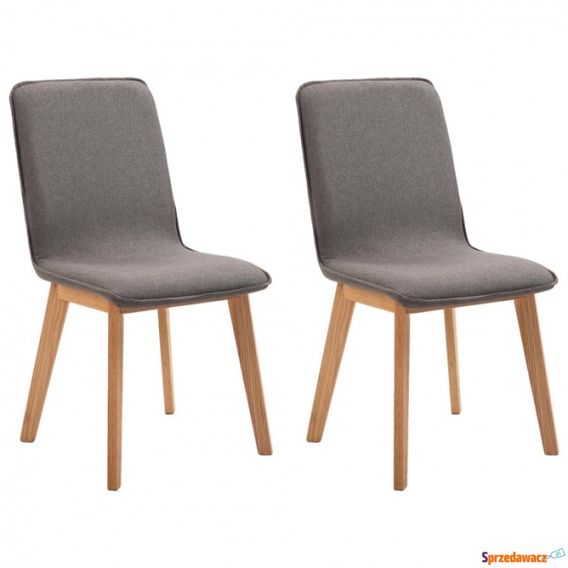 Krzesła do jadalni 2 szt. taupe tkanina - Krzesła do salonu i jadalni - Nowy Dwór Mazowiecki