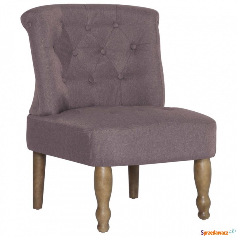 Krzesło w stylu francuskim taupe materiałowe - Krzesła biurowe - Bełchatów