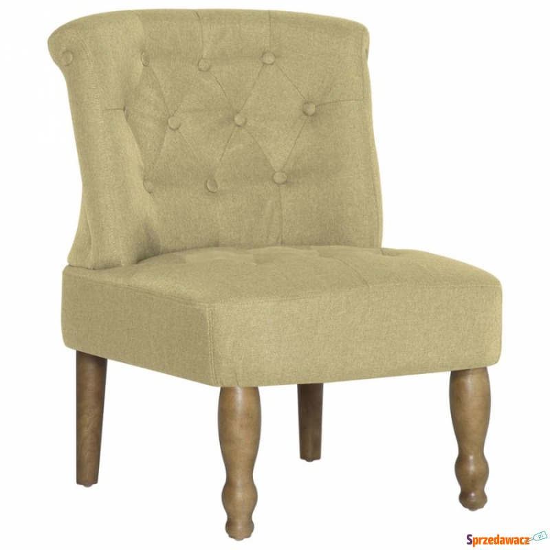 Krzesło w stylu francuskim zielone materiałowe - Krzesła biurowe - Gościęcin