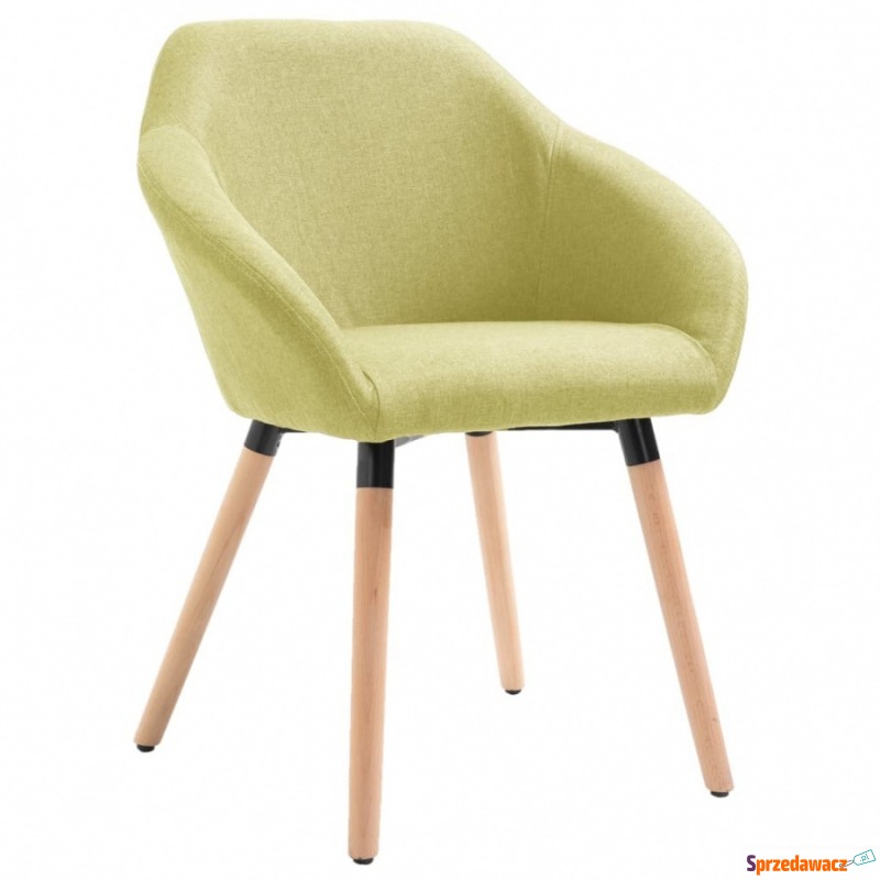 Krzesło do jadalni, zielone, tapicerowane tkaniną - Krzesła do salonu i jadalni - Suwałki