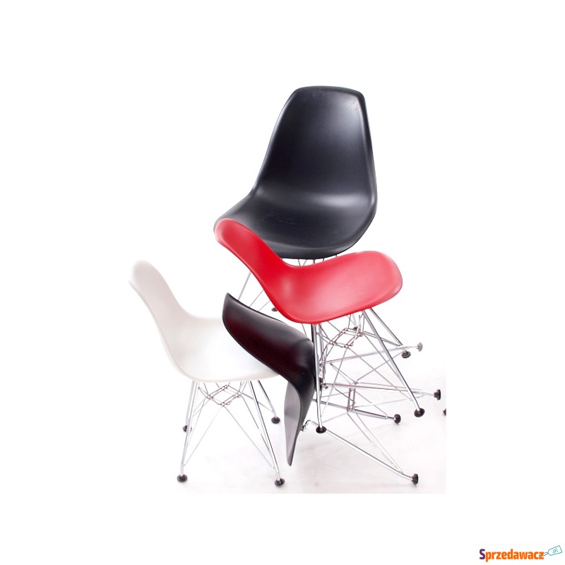 Krzesło JuniorP016 czarne, chrom. nogi - Meble dla dzieci - Korytowo