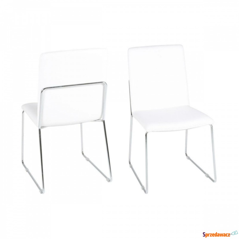 Krzesło Kitos białe/chromowane - Krzesła do salonu i jadalni - Mysłowice