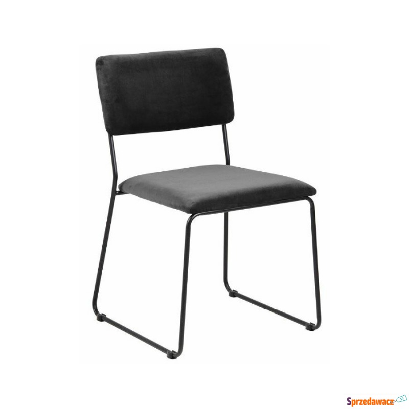 ACTONA krzesło CORNELIA antracytowe - welur, metal - Krzesła do salonu i jadalni - Chocianowice