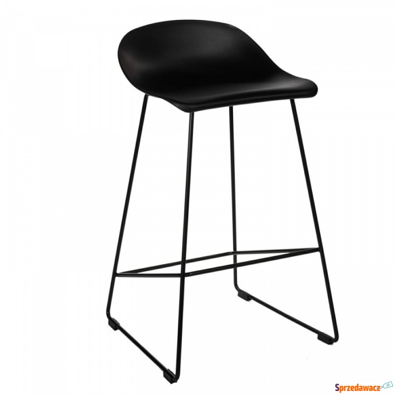 Krzesło barowe Molly czarne Low - Taborety, stołki, hokery - Radom