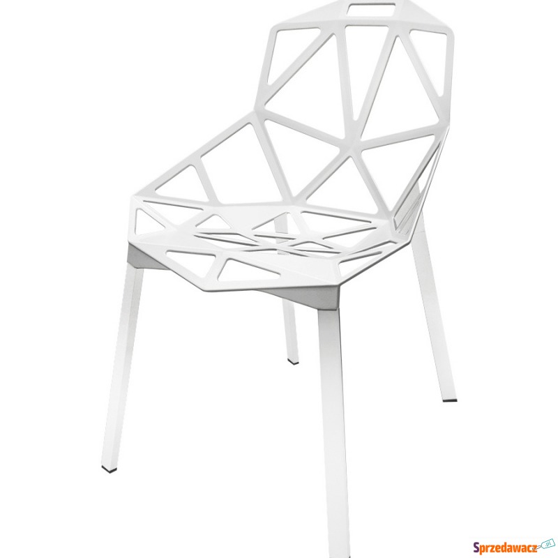Krzesło Split King Home biało-srebrne - Krzesła do salonu i jadalni - Ugoszcz