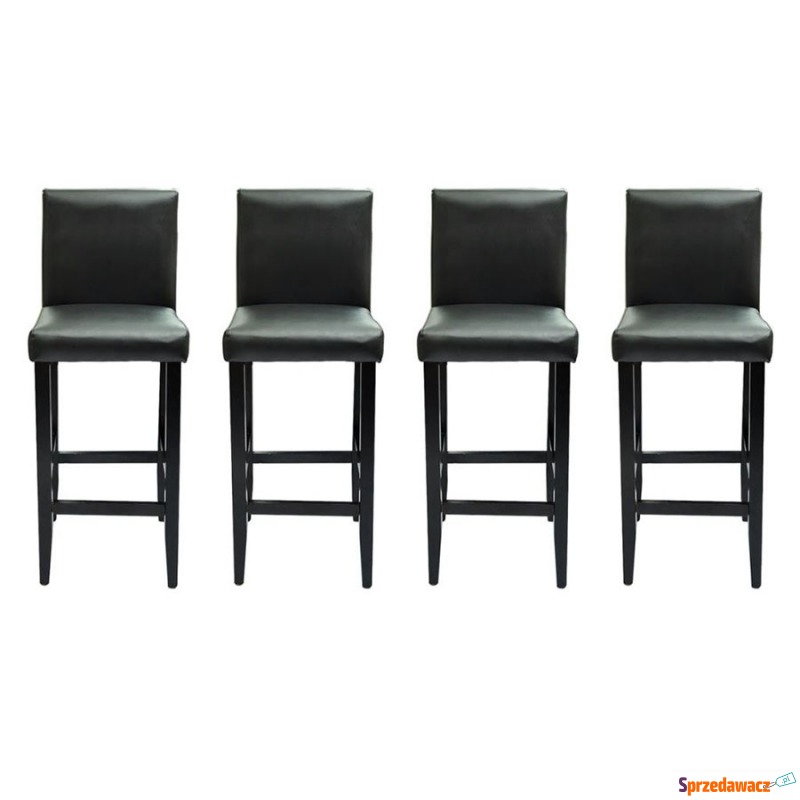 Krzesła barowe ze sztucznej skóry 4 szt. czarne - Taborety, stołki, hokery - Nowy Dwór Mazowiecki