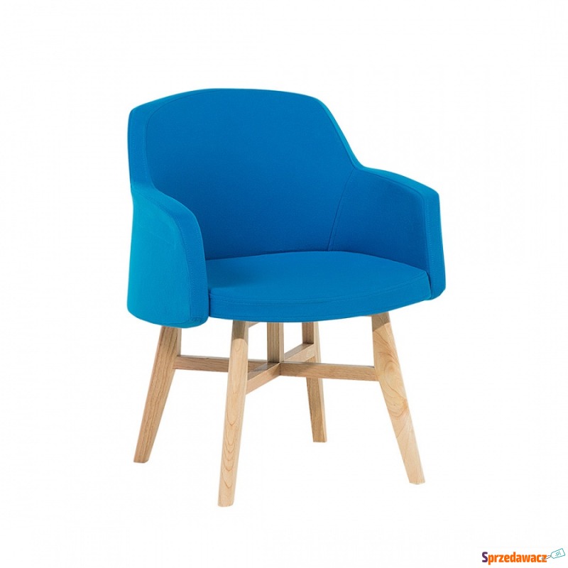 Fotel tapicerowany niebieski Canfari - Sofy, fotele, komplety... - Zielona Góra