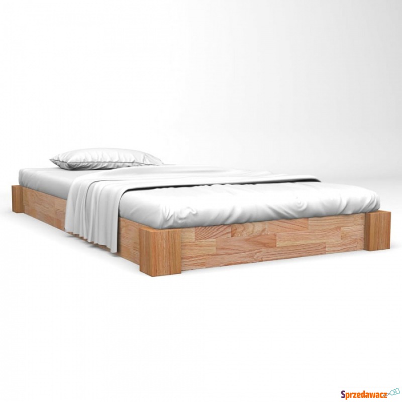 Rama łóżka z litego drewna dębowego, 120 x 200... - Stelaże do łóżek - Bytom