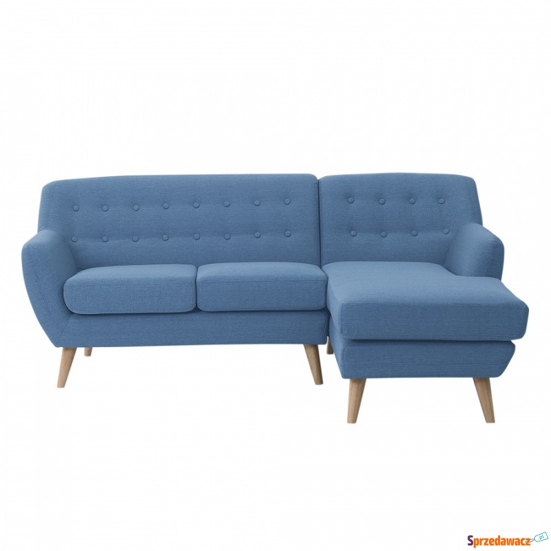 Sofa niebieska - kanapa - tapicerowana - naroznik... - Sofy, fotele, komplety... - Lubin