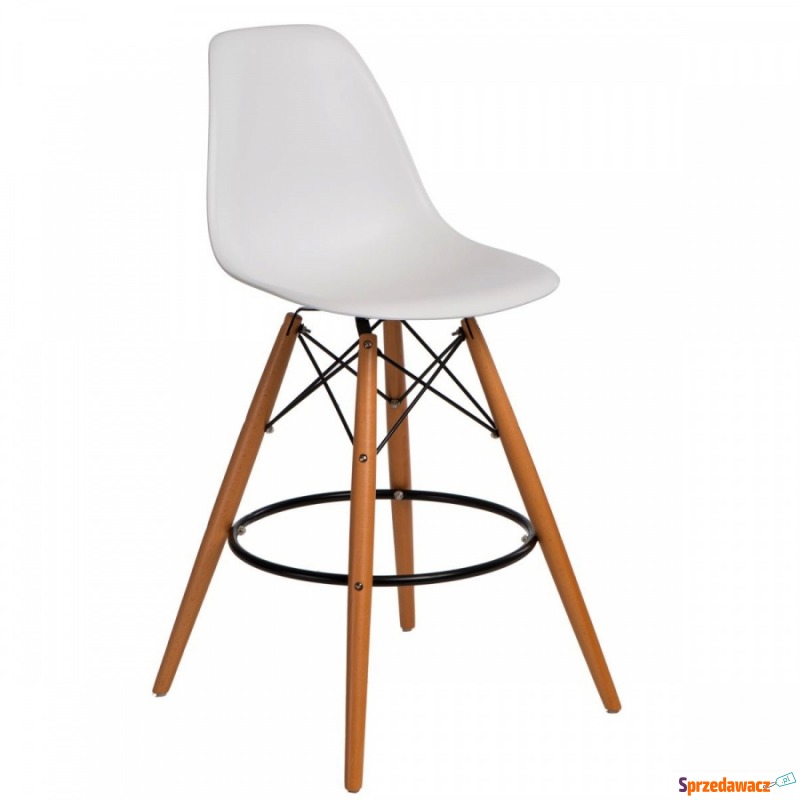 Krzesło barowe P016W PP D2 białe - Taborety, stołki, hokery - Świecie