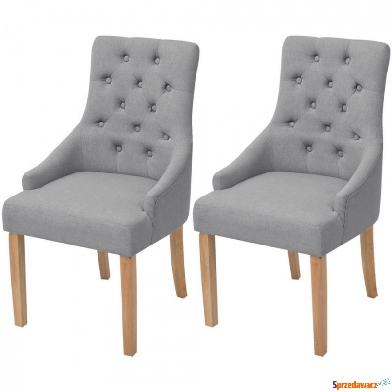 Dębowe krzesła do jadalni tapicerowane tkaniną... - Krzesła do salonu i jadalni - Szczecinek