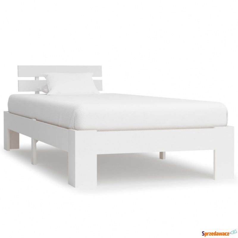 Rama łóżka, biała, lite drewno sosnowe, 90 x... - Łóżka - Sochaczew