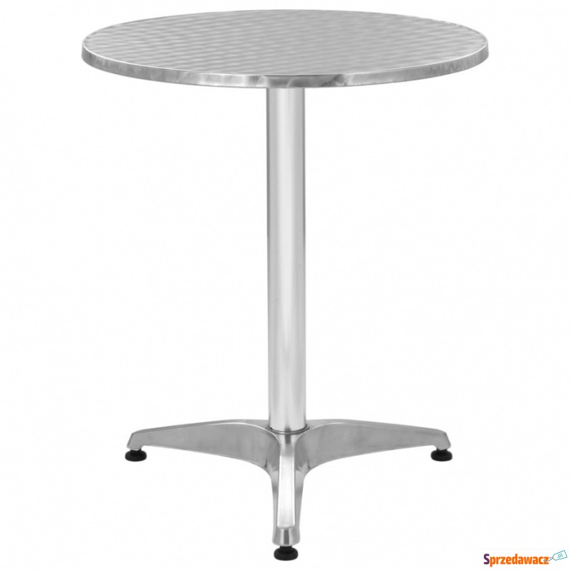 Stół ogrodowy, srebrny, 60x70 cm, aluminiowy - Stoły, ławy, stoliki - Kwidzyn
