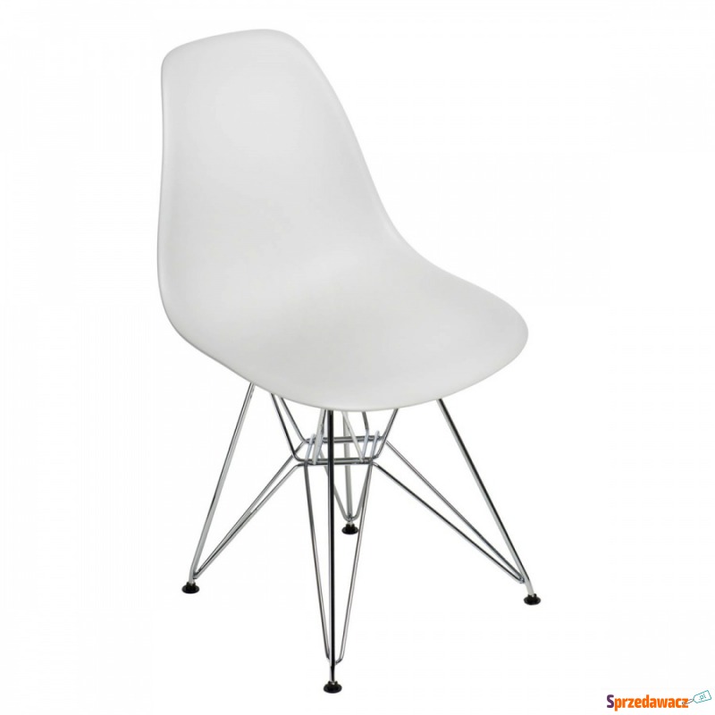 Krzesło chromowane P016 PP D2.Design light grey - Krzesła do salonu i jadalni - Wyczechowo
