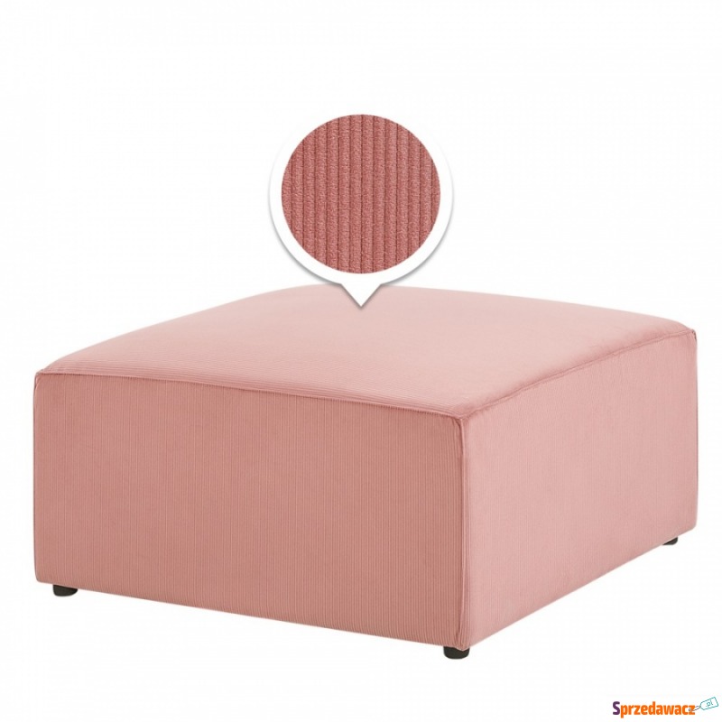 Otomana sztruksowa różowa LEMVIG - Sofy, fotele, komplety... - Kwidzyn