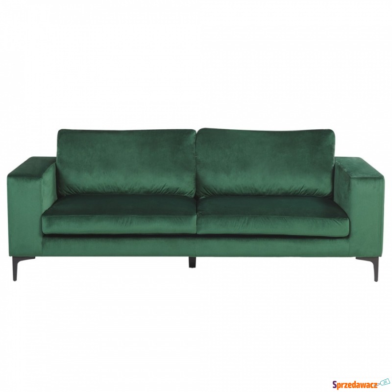 Sofa 3-osobowa welurowa zielona VADSTENA - Sofy, fotele, komplety... - Szczecin