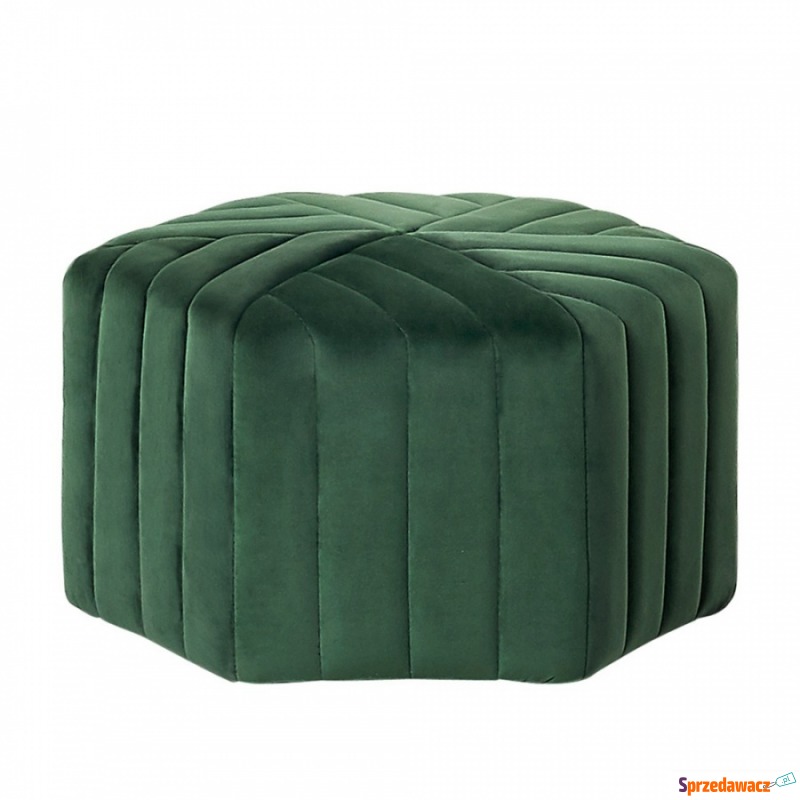 Puf welurowy 29 x 53 x 48 cm zielony MURIETTA - Sofy, fotele, komplety... - Świnoujście