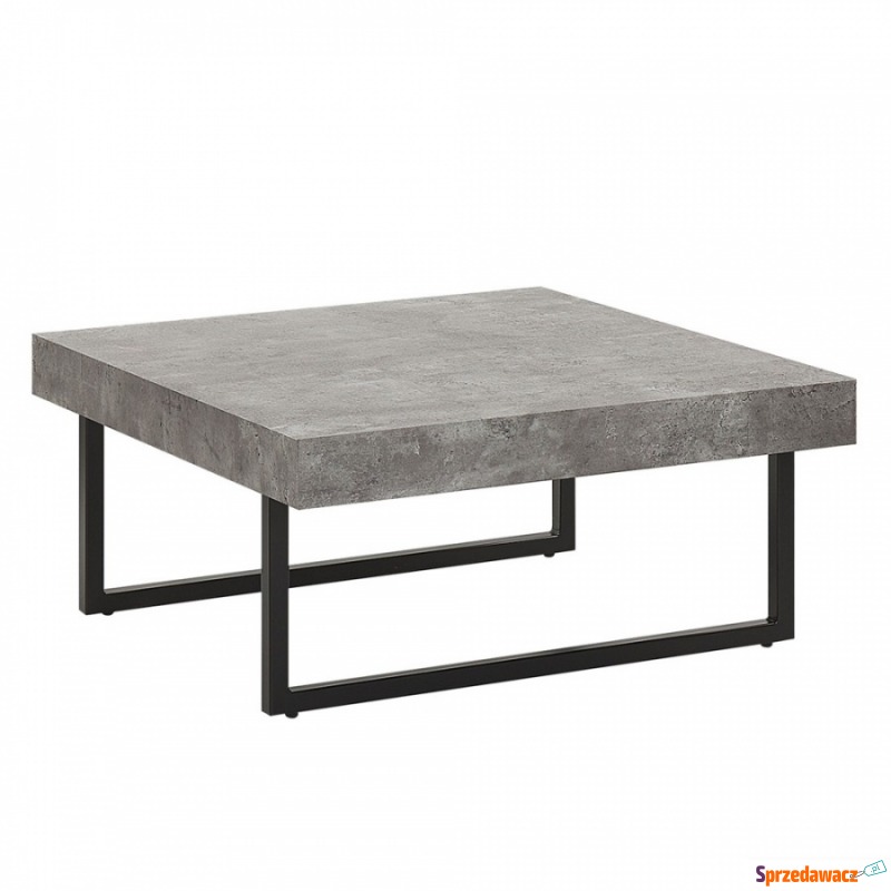 Stolik kawowy efekt betonu z czarnym DELUZ - Stoły, stoliki, ławy - Otwock