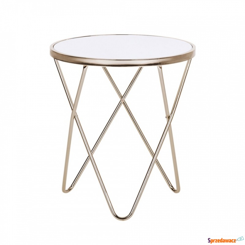 Stolik pomocniczy biało-złoty MERIDIAN II - Stoły, stoliki, ławy - Jastrzębie-Zdrój