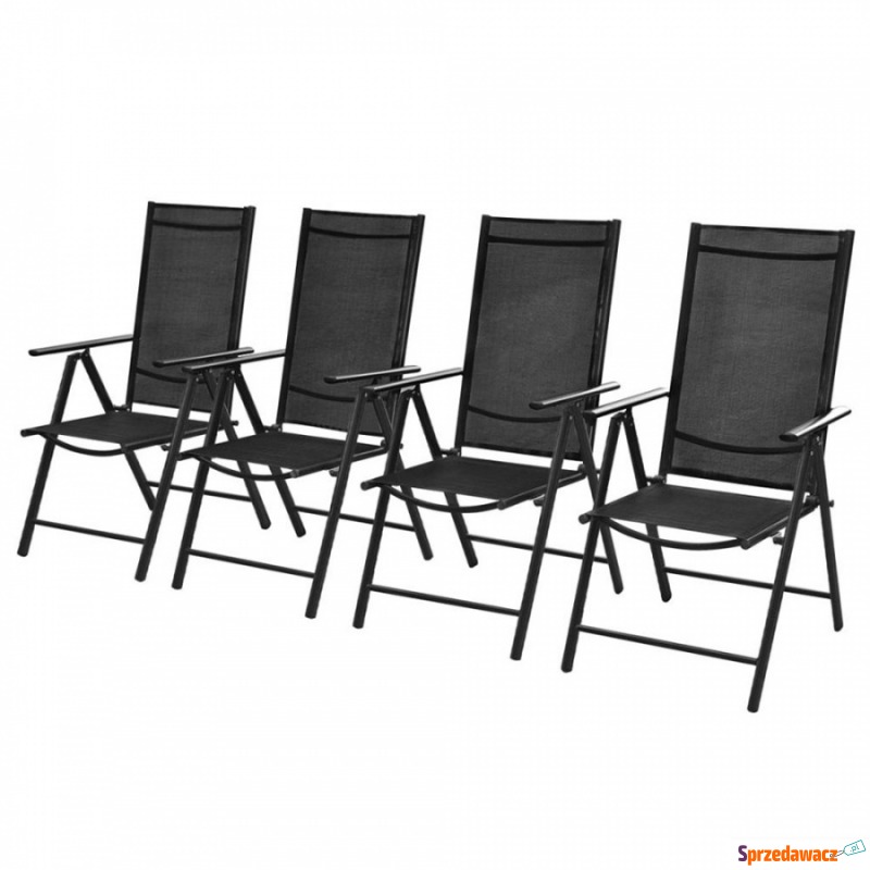 Składane krzesła ogrodowe, 4 szt., aluminium/... - Krzesła ogrodowe - Chruszczobród