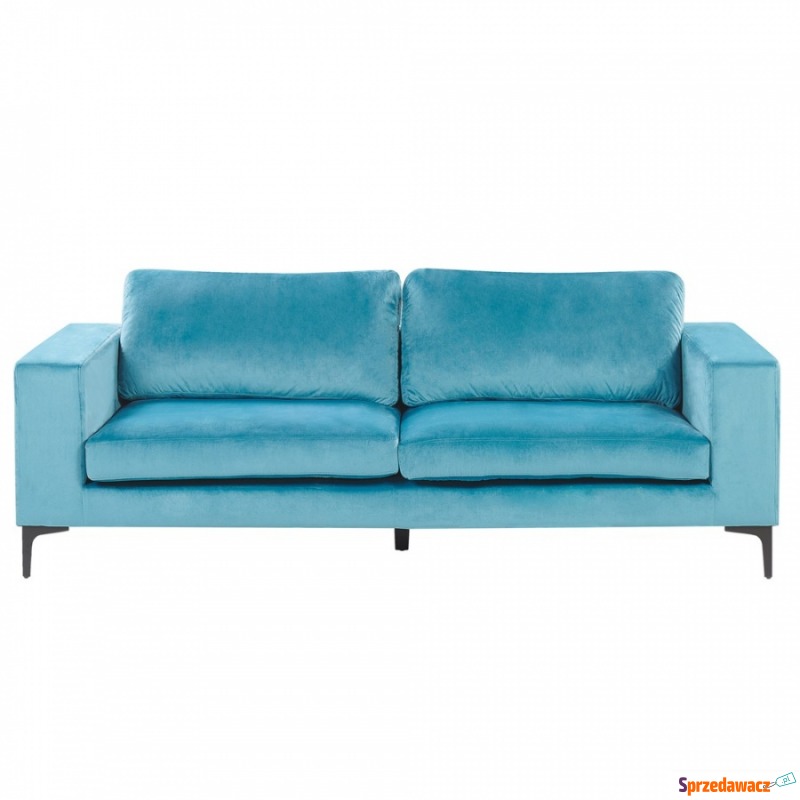 Sofa 3-osobowa welurowa niebieska VADSTENA - Sofy, fotele, komplety... - Świnoujście