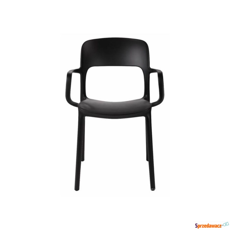 Krzesło z podłokietnikami Flexi czarne - Krzesła do salonu i jadalni - Głogów