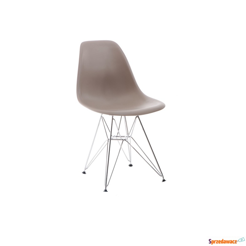 Krzesło P016 PP mild grey, chromowane nogi - Krzesła do salonu i jadalni - Wodzisław Śląski